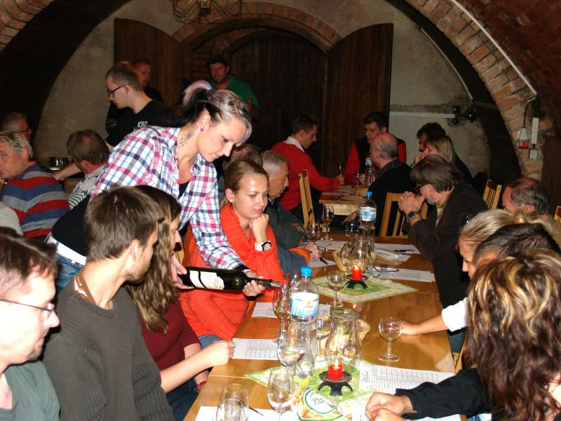 Posezení s přáteli ve vinotéce Posezení s přáteli ve vinotéce